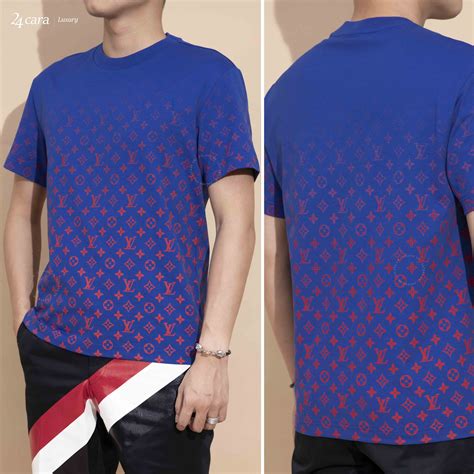 louis vuitton monogram denim baseball shirt|Louis Vuitton gradient t shirt.